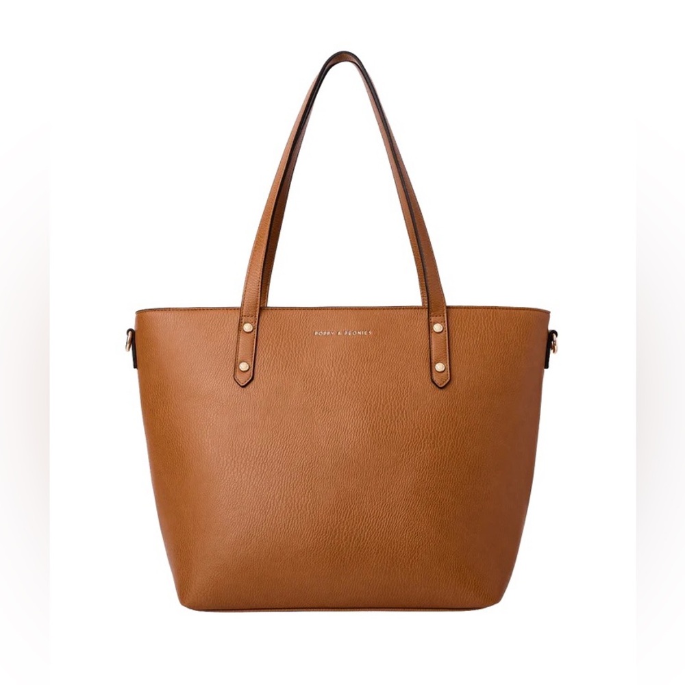 Poppy & Peonies Go-Getter Tote Bag - Cognac